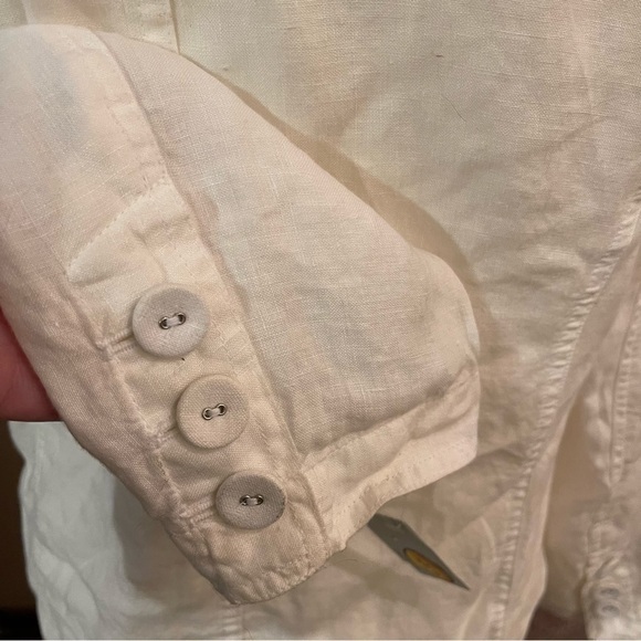 NWT TALBOTS Irish Linen White Jacket - Picture 6 of 9